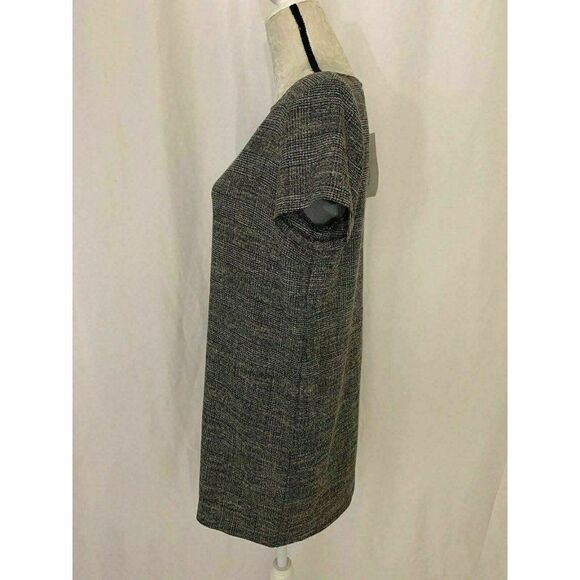 Zara Womens New Black White Short Sleeve Mini Dress Work Career Large - Picture 3 of 9